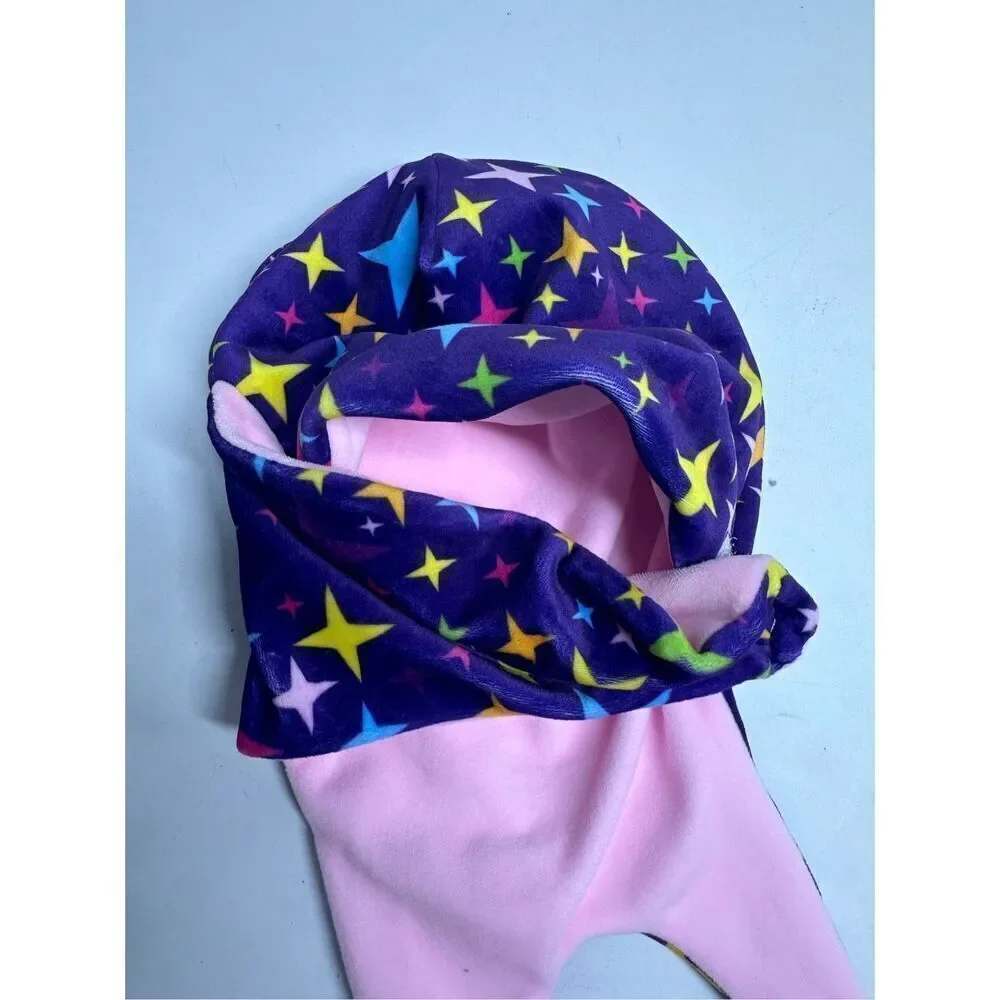 Fleece Baby Hat Stars Pattern OS